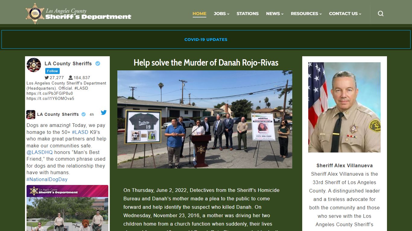 A Tradition of Service | Los Angeles County Sheriff's Department